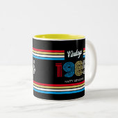 ヴィンテージストライプレトロの原色1985 ツートーンマグカップ (正面右)