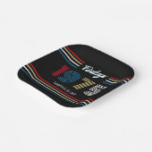 ヴィンテージストライプレトロ1975原色 ペーパープレート (傾斜あり)