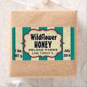 ヴィンテージストライプワイルドフラワーハニー大水平 ラベル (インサイチュ)