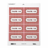 ヴィンテージストライプ感謝ラベル ラベル (フルシート)