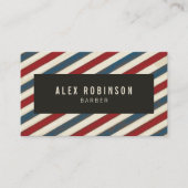 ヴィンテージストライプ理容師名刺 名刺 (正面)