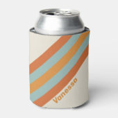 ヴィンテージストライプ砂漠花の名前 缶クーラー (缶正面)
