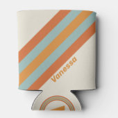 ヴィンテージストライプ砂漠花の名前 缶クーラー (裏面)