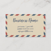 ヴィンテージストライプ航空便、旅行業界 名刺 (正面)