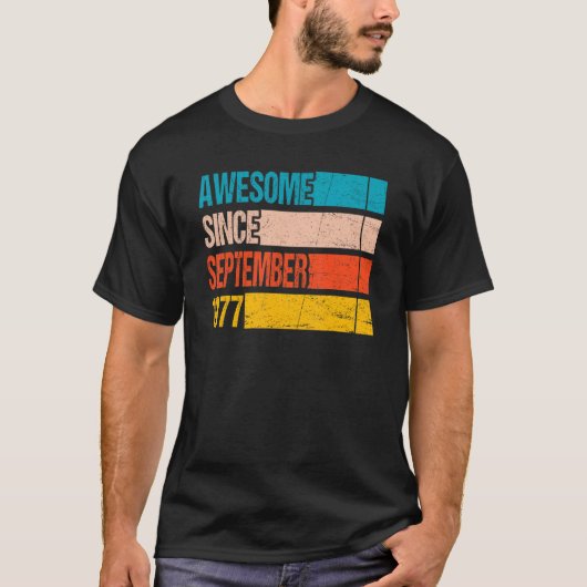 ヴィンテージストライプ色素晴らし1977年9月以来 Tシャツ (正面)