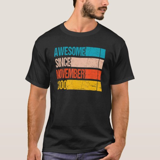 ヴィンテージストライプ色素晴らし2000年11月以降B Tシャツ (正面)