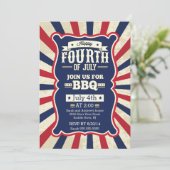 ヴィンテージストライプ7月4日パーティー 招待状 (スタンド正面)