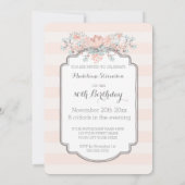 ヴィンテージストライプ80バースデーパーティ招待状 招待状 (裏面)