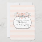 ヴィンテージストライプ80バースデーパーティ招待状 招待状 (正面)