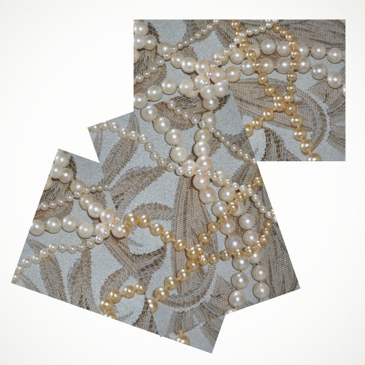 ヴィンテージストランドオブパールエレガントラフェミニンックス 薄葉紙