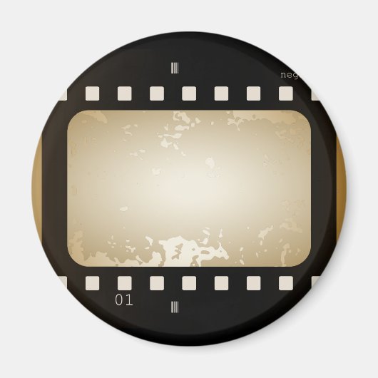 ヴィンテージストリップフィルムロール写真 マグネット (正面)