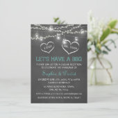 ヴィンテージストリングライトチョークI do BBQ招待状 招待状 (スタンド正面)