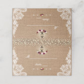 ヴィンテージストリングライトレースバーラップテーブル番号 プレイスカード (外部開封)