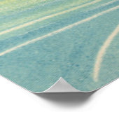 ヴィンテージストル運クの男の赤ちゃんインブルーブランケット ポスター (角)