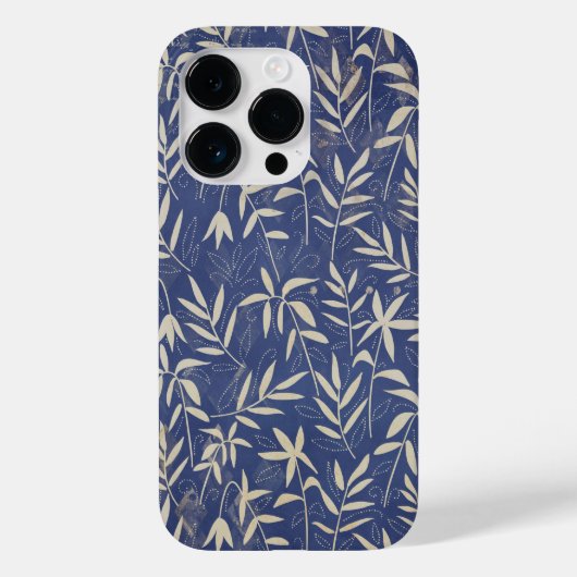 ヴィンテージストレスのかかった日本風の花と葉 Case-Mate iPhoneケース (裏面)