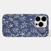 ヴィンテージストレスのかかった日本風の花と葉 Case-Mate iPhoneケース (裏面 (横))