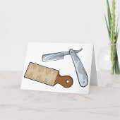 ヴィンテージストレートレザーとストープ理容師ショップ カード