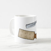ヴィンテージストレートレザーとストープ理容師ショップ コーヒーマグカップ (正面左)
