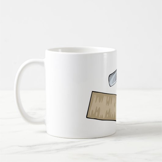 ヴィンテージストレートレザーとストープ理容師ショップ コーヒーマグカップ (左)