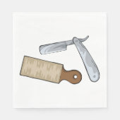 ヴィンテージストレートレザーとストープ理容師ショップ スタンダードランチョンナプキン (正面)