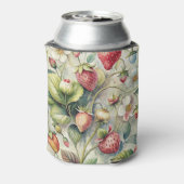 ヴィンテージストロベリーガーデン植物水彩 缶クーラー (缶裏面)