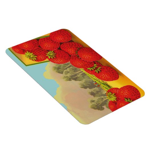 ヴィンテージストロベリークレートアートマグネット マグネット (右側)