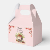 ヴィンテージストロベリースイートバースデーパーティー フェイバーボックス (正面サイド)