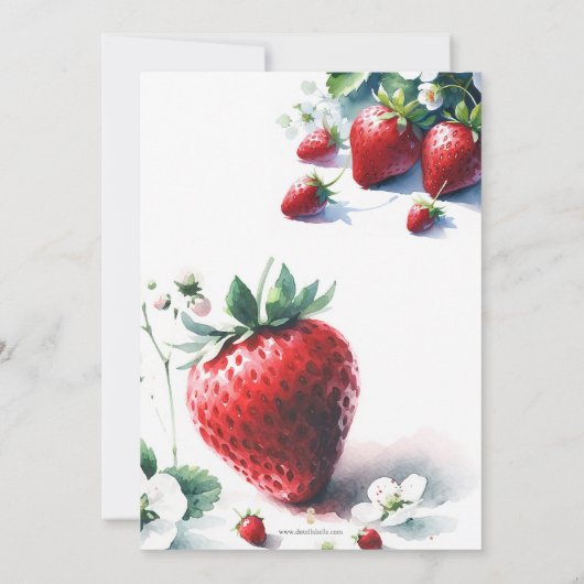 ヴィンテージストロベリーファミリー懇親会招待状 招待状 (裏面)