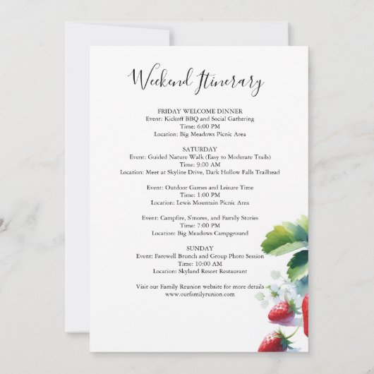 ヴィンテージストロベリーファミリー懇親会日程 招待状 (裏面)