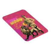 ヴィンテージストロングファンキーマン変更アート誕生日 マグネット (右側)