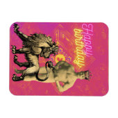 ヴィンテージストロングファンキーマン変更アート誕生日 マグネット (横)