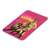 ヴィンテージストロングファンキーマン変更アート誕生日 マグネット (左側)