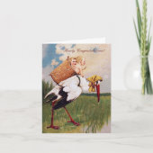 ヴィンテージストーカーのアナウンスメントガール/男の子ツインズカード カード (正面)