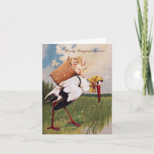 ヴィンテージストーカーのアナウンスメントガール/男の子ツインズカード カード