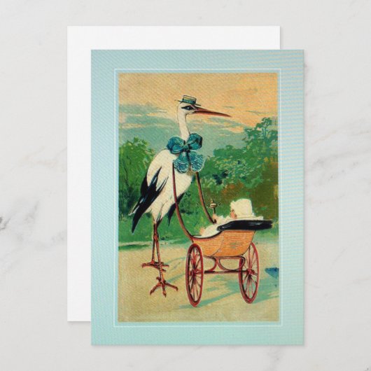 ヴィンテージストークが少年の出産を促す 案内状 (正面/裏面)