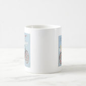 ヴィンテージストークオンバイクあなたとベビー コーヒーマグカップ (中央)