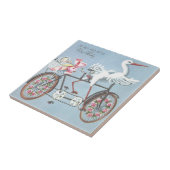 ヴィンテージストークオンバイクあなたとベビー タイル (側面)