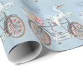 ヴィンテージストークオンバイクあなたとベビー ラッピングペーパー (ロールコーナー)