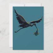 ヴィンテージストーク妊娠告知テンプレート 招待状 (裏面)