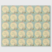 ヴィンテージストーク男の赤ちゃんブランケット、ようこそ世界 ラッピングペーパー (フラット)