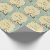 ヴィンテージストーク男の赤ちゃんブランケット、ようこそ世界 ラッピングペーパー (角)