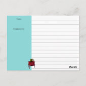 ヴィンテージストーブ料理パーソナライズされたレシピカード ポストカード (裏面)