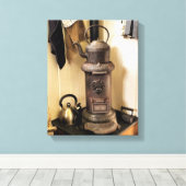 ヴィンテージストーブ キャンバスプリント (インサイチュ (ウッドフロア))