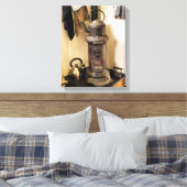 ヴィンテージストーブ キャンバスプリント (インサイチュ (寝室))