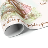 ヴィンテージストーリかわいらしブックの子が庭に水を与える ラッピングペーパー (ロールコーナー)