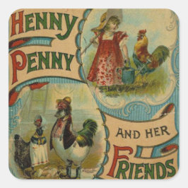 ヴィンテージストーリーのブック任意の目的のステッカー スクエアシール