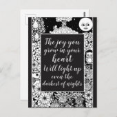 ヴィンテージストーリーブックアート |ジョイ感動的引用文 ポストカード (正面/裏面)