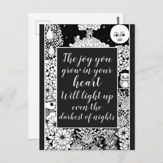 ヴィンテージストーリーブックアート |ジョイ感動的引用文 ポストカード (正面/裏面)