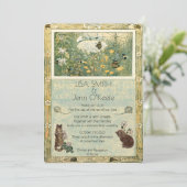 ヴィンテージストーリーブックキッテン結婚式招待状 招待状 (スタンド正面)