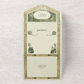 ヴィンテージストーリーブックフォレストすべて1つの結婚式の招待 オールインワン招待状 (外側)